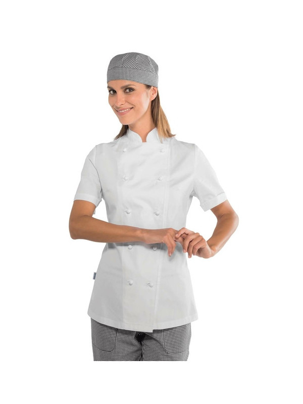 Veste chemise de cuisine blanche confort stretch Chef Look - MyLookPro