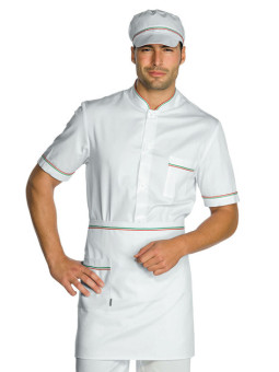 Tablier blanc 100% coton | Tablier de cuisine pas cher K01 - Taille unique  Taille unique COL_020827 Sans Poche COL_020827 Blanc (W0105)